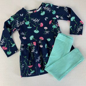 Carter's Floral Long Sleeve Shirt w/ Leggings